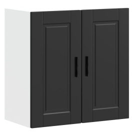 Mueble de pared de cocina Porto madera contrachapada negra