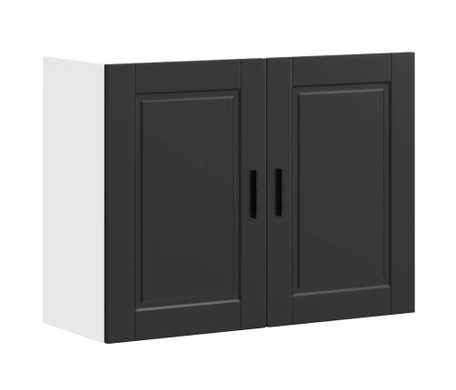 Mueble de pared de cocina Porto madera contrachapada negra