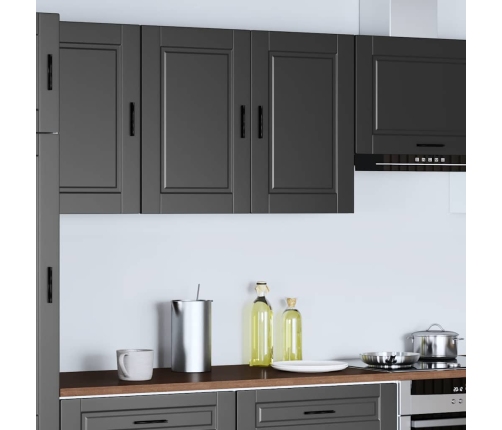 Mueble de pared de cocina Porto madera contrachapada negra