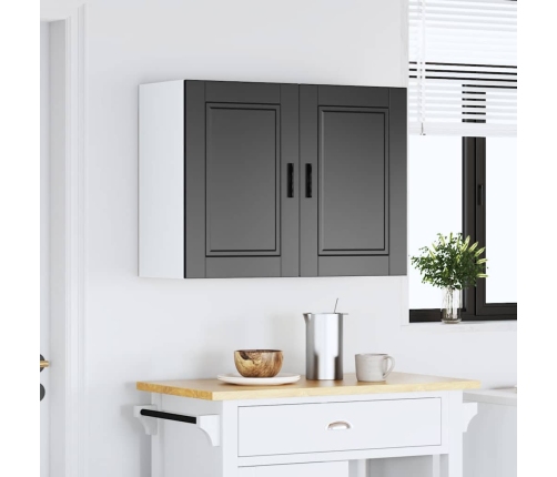 Mueble de pared de cocina Porto madera contrachapada negra