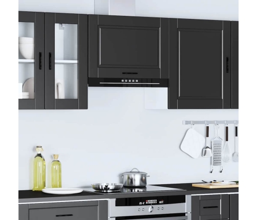 Mueble de pared de cocina Porto madera contrachapada negra