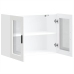 Armario de pared para cocina con puerta de cristal Porto blanco