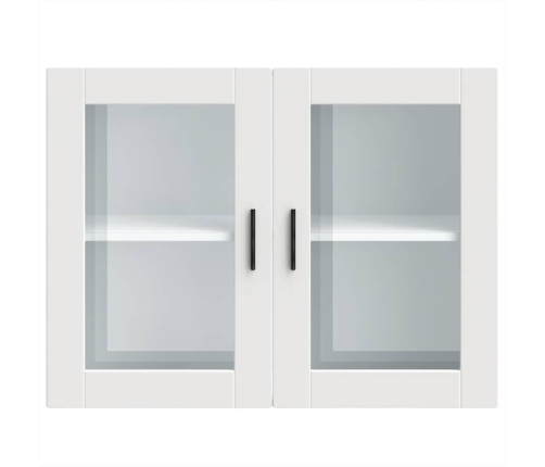 Armario de pared para cocina con puerta de cristal Porto blanco