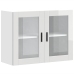 Armario pared para cocina puerta cristal Porto blanco brillante