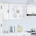 Armario pared para cocina puerta cristal Porto blanco brillante