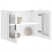 Armario pared para cocina puerta cristal Porto blanco brillante