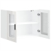 Armario pared para cocina puerta cristal Porto blanco brillante