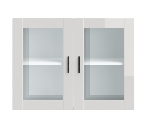 Armario pared para cocina puerta cristal Porto blanco brillante