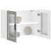 Armario de pared para cocina puerta cristal Porto gris hormigón