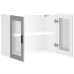 Armario de pared para cocina puerta cristal Porto gris hormigón