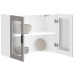 Armario de pared para cocina puerta cristal Porto gris sonoma