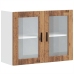 Armario de pared para cocina puerta cristal Porto madera vieja