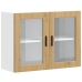 Armario pared para cocina puerta cristal Porto roble artesanal