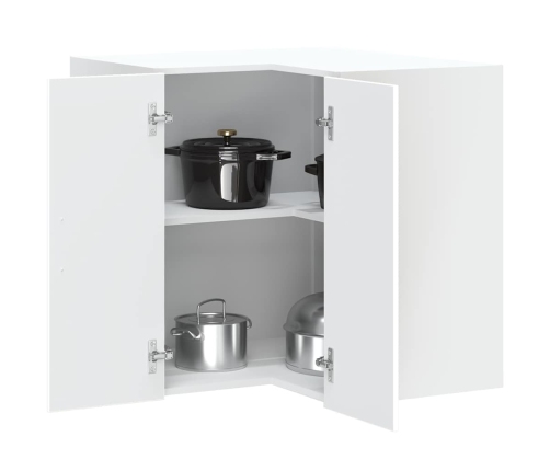 Mueble de cocina esquina pared Porto madera ingeniería blanca