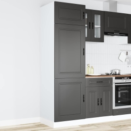 Mueble de cocina Porto de madera contrachapada negro