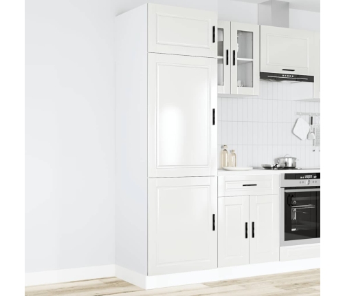 Mueble de cocina Porto madera contrachapada blanco brillante