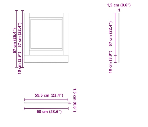 Panel para lavavajillas Porto madera contrachapada blanco