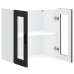 Armario de pared para cocina con puerta de cristal Porto negro