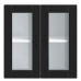 Armario de pared para cocina con puerta de cristal Porto negro