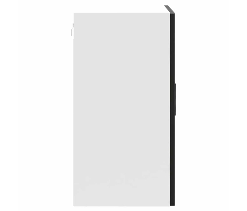 Armario de pared para cocina con puerta de cristal Porto negro