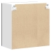 Armario de pared para cocina con puerta de cristal Porto negro