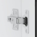 Armario de pared para cocina con puerta de cristal Porto negro