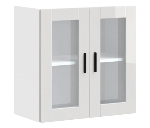 Armario pared para cocina puerta cristal Porto blanco brillante