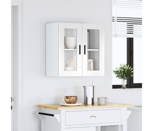 Armario pared para cocina puerta cristal Porto blanco brillante