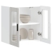 Armario pared para cocina puerta cristal Porto blanco brillante