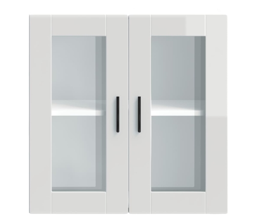 Armario pared para cocina puerta cristal Porto blanco brillante