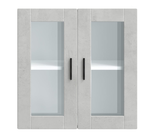 Armario de pared para cocina puerta cristal Porto gris hormigón