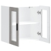 Armario de pared para cocina puerta cristal Porto gris sonoma