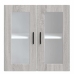 Armario de pared para cocina puerta cristal Porto gris sonoma