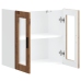 Armario de pared para cocina puerta cristal Porto madera vieja