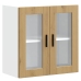 Armario pared para cocina puerta cristal Porto roble artesanal