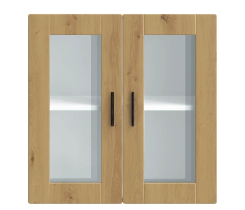 Armario pared para cocina puerta cristal Porto roble artesanal