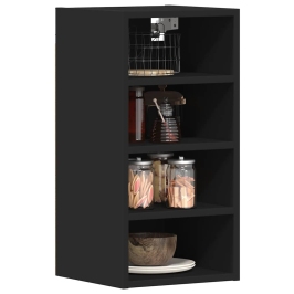 Armario colgante de cocina contrachapada negro 30x29,5x60 cm