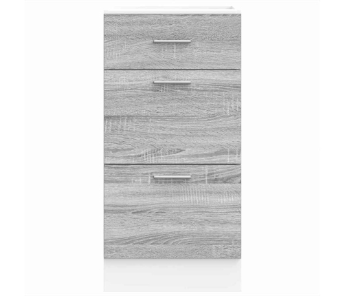 Armario bajo de madera de ingeniería gris sonoma 40x46x81,5 cm