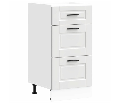 Mueble bajo de cocina Porto madera contrachapada blanca