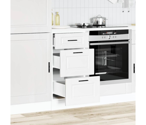 Mueble bajo de cocina Porto madera contrachapada blanca