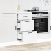 Mueble bajo de cocina Porto madera contrachapada blanca