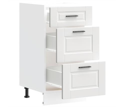 Mueble bajo de cocina Porto madera contrachapada blanca