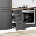 Mueble bajo de cocina Porto madera contrachapada negro