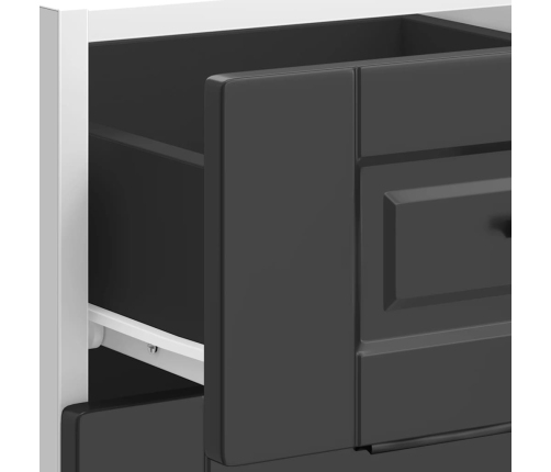 Mueble bajo de cocina Porto madera contrachapada negro