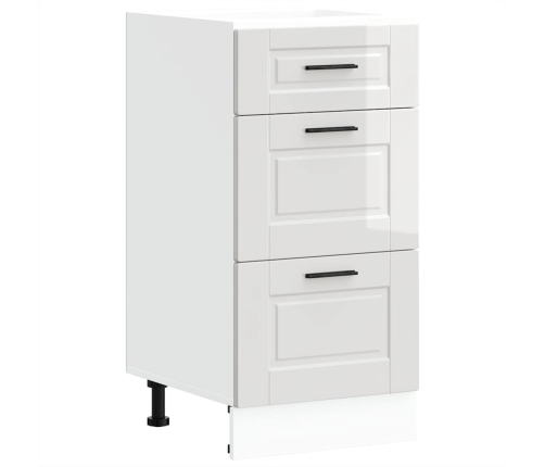 Mueble bajo de cocina Porto alto brillo blanco