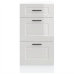 Mueble bajo de cocina Porto alto brillo blanco