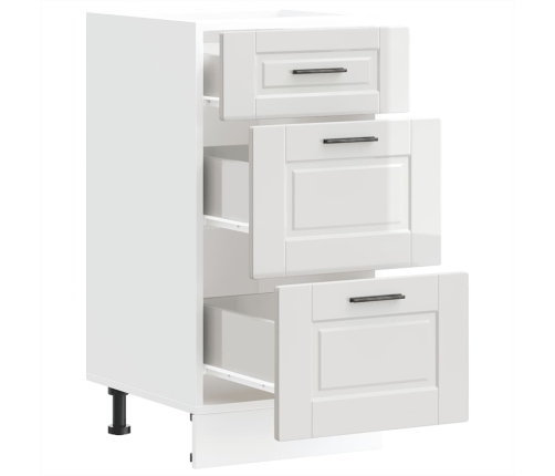 Mueble bajo de cocina Porto alto brillo blanco