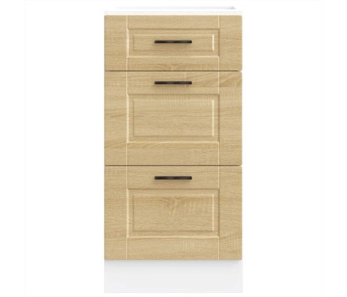 Mueble bajo de cocina porto roble sonoma madera reconstituida