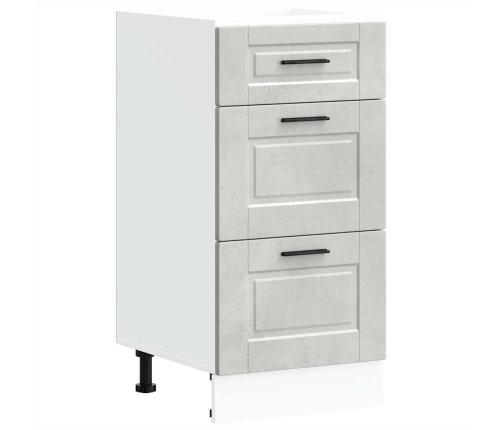 Mueble bajo de cocina porto gris cemento madera reconstituida