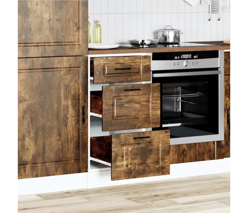 Mueble bajo de cocina porto roble ahumado madera reconstituida